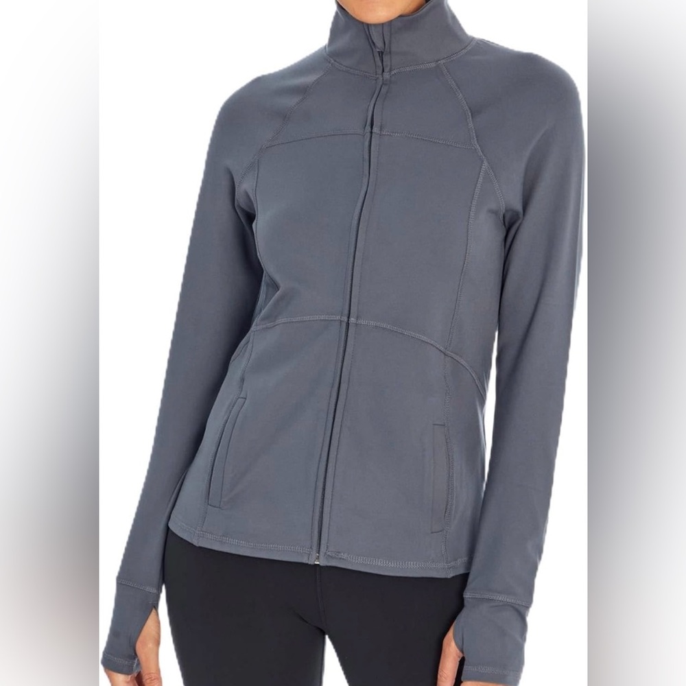Marika Women’s Revival Jacket Grey Blue Athletic Running Zip Up Jacket